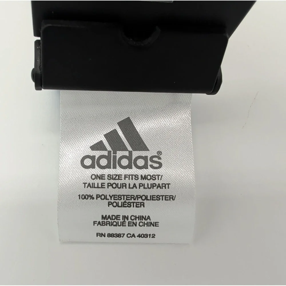 ADIDAS Golf Reversible Web Belt Blue One Size Clamp Buckle Black Cut Length NWOT